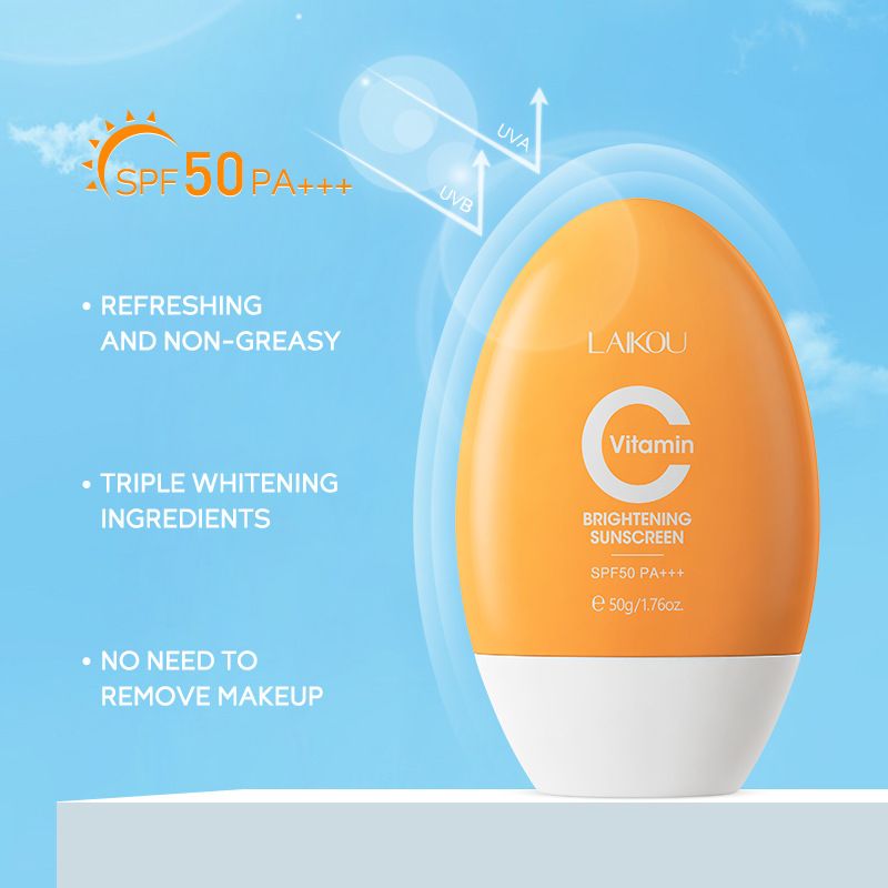 Sunscreen Cream LAIKOU Vitamin C Sunscreen Cream 50g To Improve Skin Tone And Moisturize_voghion.com