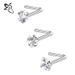 Women's Jewelry Stainless Steel Zircon Nose Nails Star Shaped Right Angle Titanium Steel Nose Jewelry Set Piercing Jewelry_voghion.com