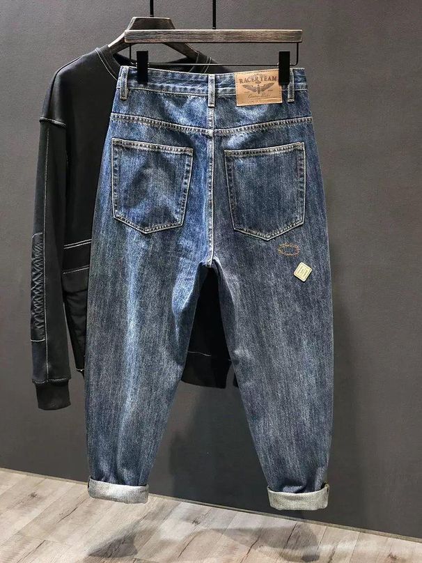 Herrenbekleidung Herren Lose Tapered Pants High Street Hübsche Jungen Retro Haremshose Herrenhose_voghion.com