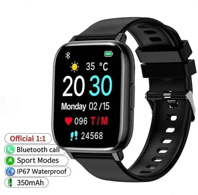 Smart Watch Bluetooth Anruf Sport Fitness für Android & iOS Handys Herzfrequenz UK_voghion.com