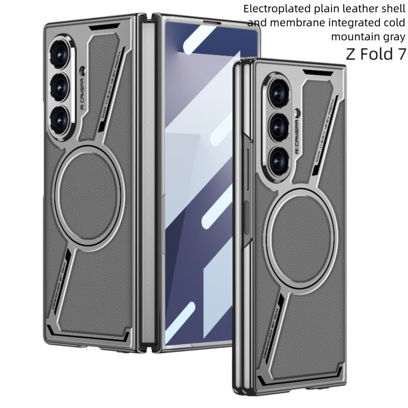 Foreign Trade GKK Compatible With Samsung Z Fold 7 Phone Case Electroplated Wireless Charging Business Style Z-Shaped_voghion.com