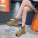 Women's Knitted Sock Boots With Rhinestones, Thick Sole Slip-On Sneakers, Breathable Elastic High-Top Booties For Summer Spring Fall_voghion.com