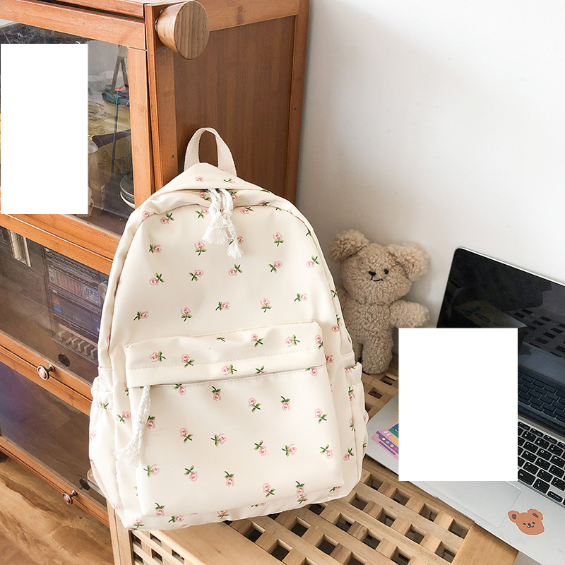 Schultasche weibliche kleine frische literarische Allgleiches Freizeit Blumenmädchen Student Rucksack_voghion.com