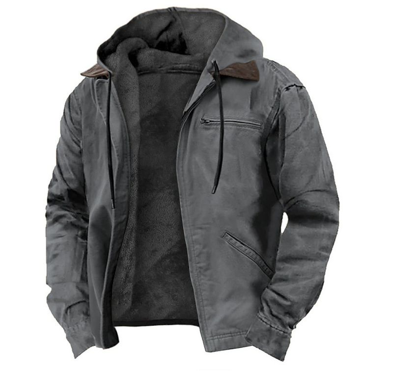3D New Product Multi Color Solid Color Printing Digital Hooded Sweatshirt Brown Lining Cotton Coat_voghion.com