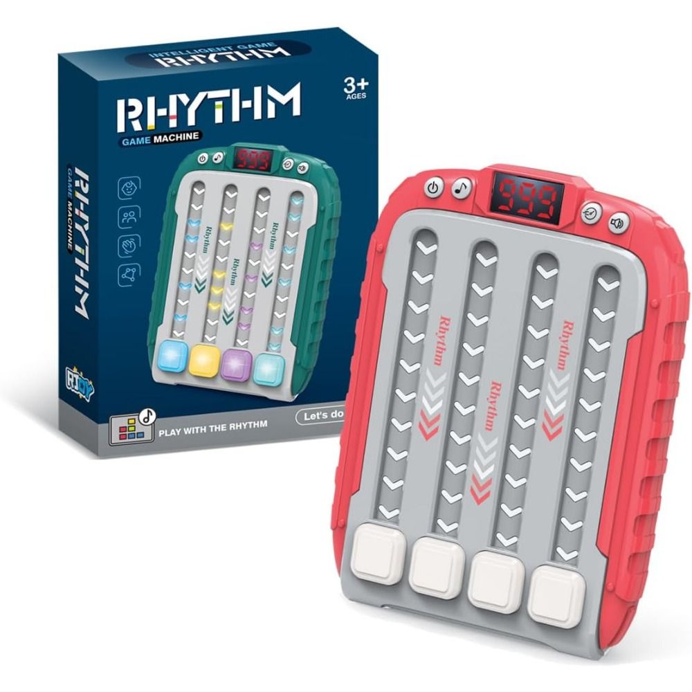 1PC Rhythm Game Machine for Kids, Quick Push Popular Games Handheld Puzzle Game Console with Music and Lights_voghion.com