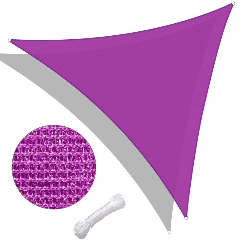 25' x 25' x 25' Triangle Sun Shade Sail/ Red Purple_voghion.com