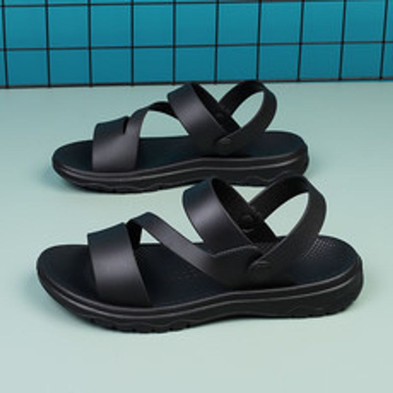 Sandales d'été pour hommes, grandes tailles, à semelles souples, antidérapantes et résistantes à l'usure, respirantes et décontractées pour la plage_voghion.com