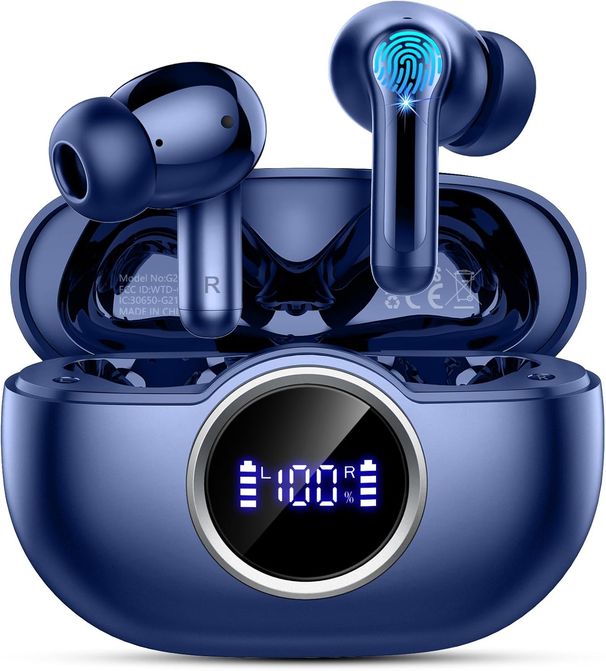 Kabellose Ohrhörer, 2025 Bluetooth 5.4-Kopfhörer, Hi-Fi-Stereo-3D-Bass-Ohrhörer, 4 ENC-Mikrofon mit Geräuschunterdrückung, 36 Stunden In-Ear-Ohrhörer, IP7 wasserdicht_voghion.com