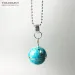 Collana di perline con ciondolo a forma di globo in argento sterling con catena a corda, gioielli di moda in Europa, bijoux, regalo per uomo e donna 240710_voghion.com