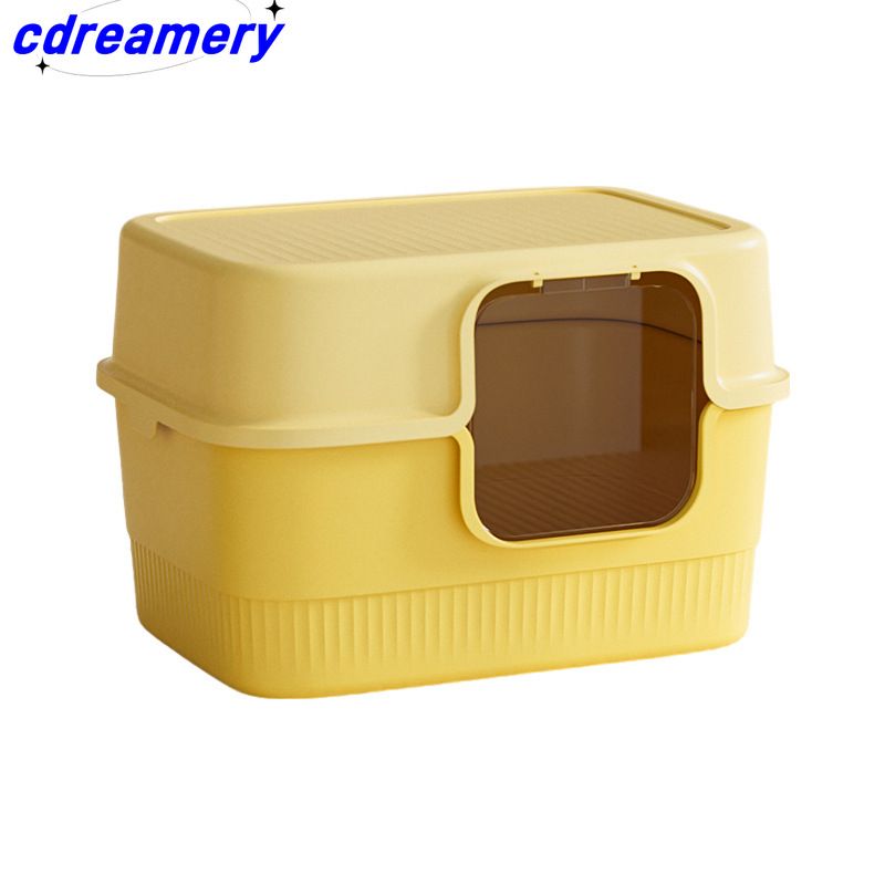 Super Large, Fully Enclosed, Deodorizing And Anti-spatter Litter Box For Cats And Dogs, A Giant Toilet, A Pet Product_voghion.com