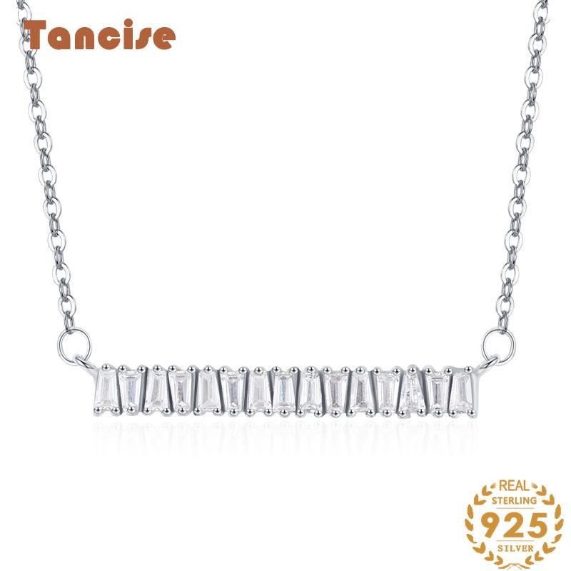 Collana con ciondolo personalità di lusso in argento sterling Tancise S925 Classico da donna Tide Sugar pieno di catena di clavicole selvagge._voghion.com