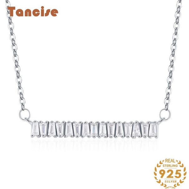 Collana con ciondolo personalità di lusso in argento sterling Tancise S925 Classico da donna Tide Sugar pieno di catena di clavicole selvagge._voghion.com
