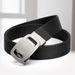 Men's Belt Automatic Buckle Belt Quick Drying Breathable No Punching Canvas Braided Belt_voghion.com