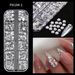 Nail Art Round White Color Flat Bottom Diamond 12 Grid Long Strip Fingertip Diamond Decoration AB Diamond Resin Nail Jewelry_voghion.com