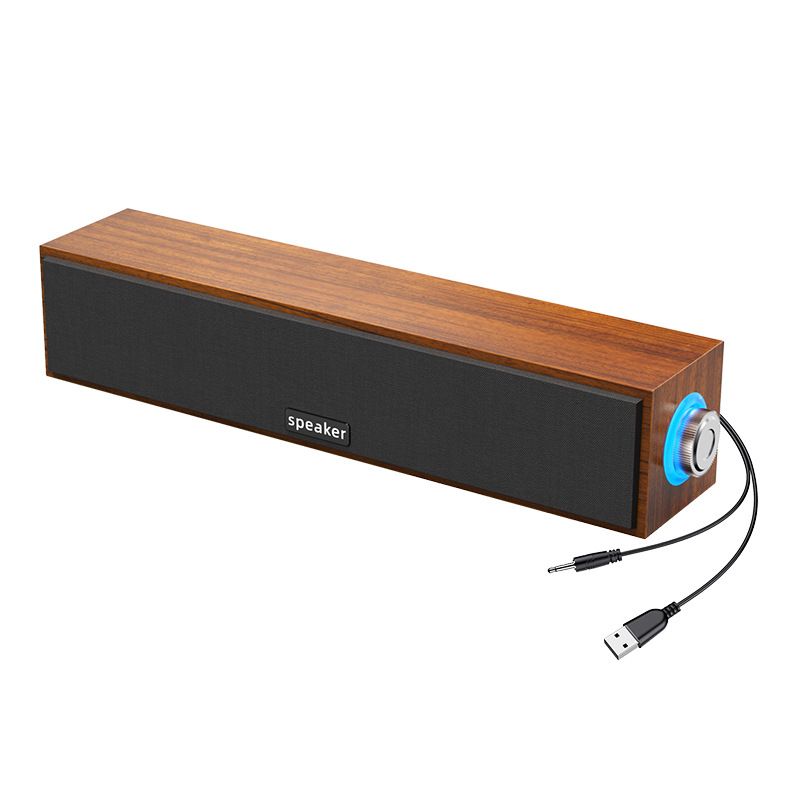 Large Volume Cross-Border USB Wired Dual Wooden Bluetooth Speaker Computer Laptop Sound Blaster Desktop Heavy Bass_voghion.com