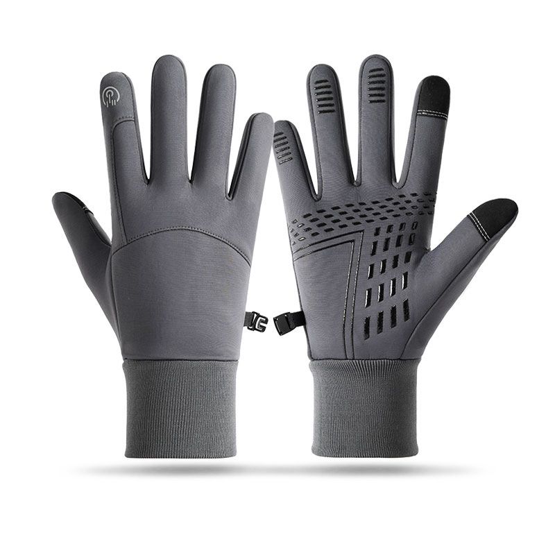 Gants de sport Ski Cyclisme Moto Randonnée Gants de cyclisme en plein air Hommes Plus Polaire Écran tactile Antidérapant Chaud Ski de montagne_voghion.com