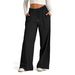 Suitable For All Seasons New 2024 Women's Drawstring Solid Color Waist-Cinching Fashion Wide-Leg Casual Pants_voghion.com