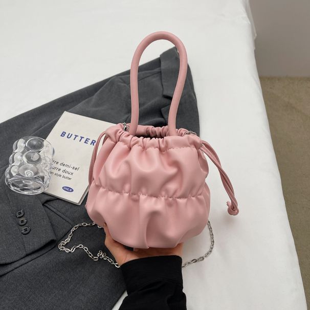 Borsa a secchiello coreana di alta qualità a forma di nuvola morbida e glutinosa, borsa a mano plissettata di nicchia, graziosa borsa a tracolla con tracolla_voghion.com