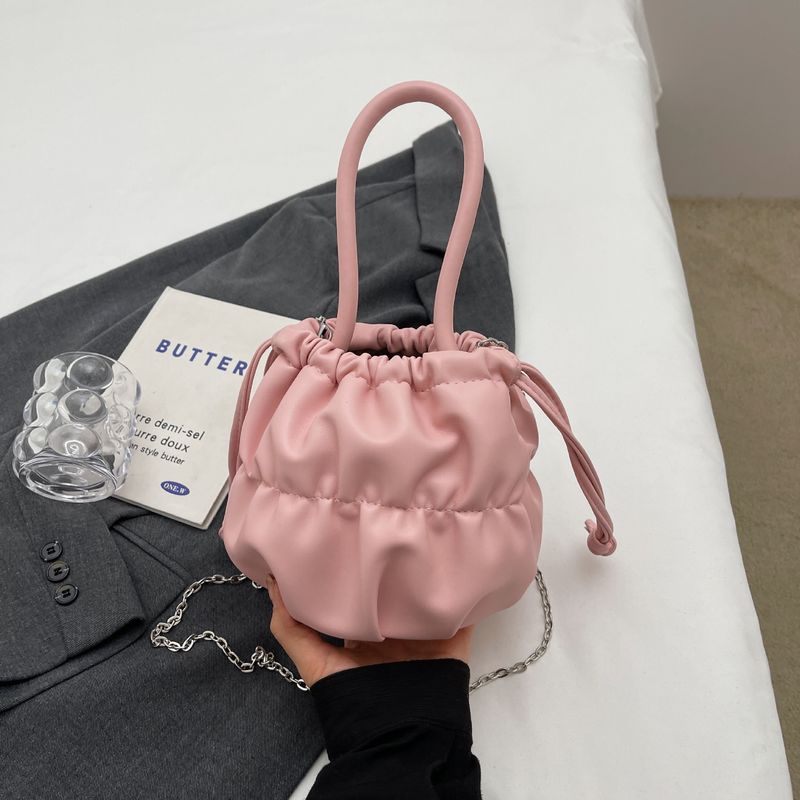 Sac seau coréen haut de gamme en forme de nuage gluant doux, sac à main plissé de niche, joli sac à bandoulière_voghion.com