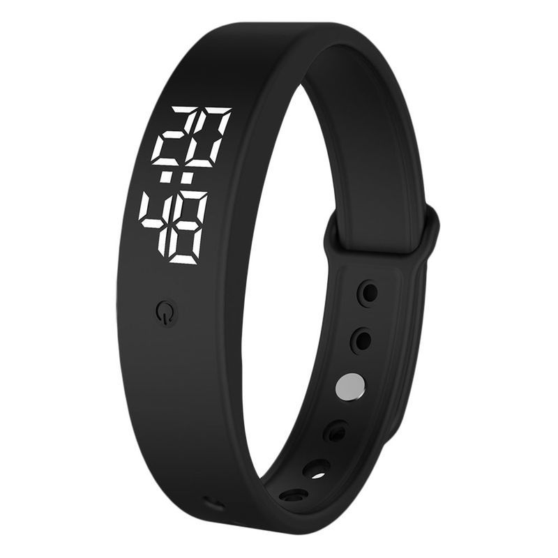Hitech V9 Body Temperature Monitor Thermometer Vibration Alarm Wristband Smart Bracelet_voghion.com
