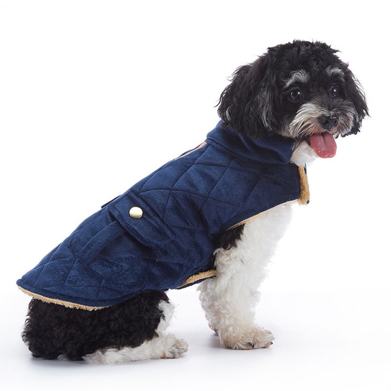 Winterkleidung für Haustiere, wasserdicht, winddicht, Polyester, zart, weich, warm, Baumwollmantel, Winterkleidung für Hunde_voghion.com