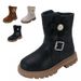 Botas infantis Martin New Style para meninas, casuais, com zíper lateral, cano médio, tamanhos 26 a 36_voghion.com