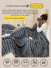 Flannel Fleece Bed Cover Blanket | Soft Rabbit Fur Plush Pattern For Winter Warmth As A Gift Or Nap Throw_voghion.com