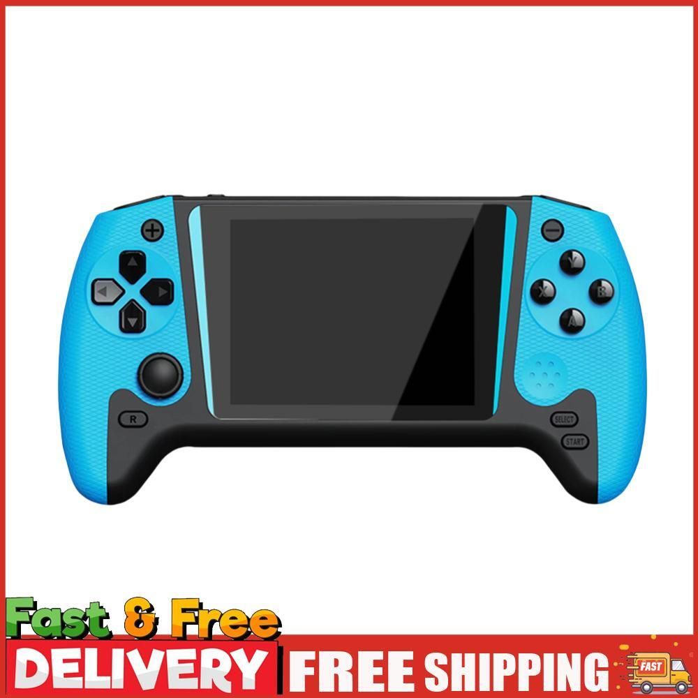 Retro Handheld Game Console 3.5inch LCD W/ 500 Games For Single Player (Blue)_voghion.com