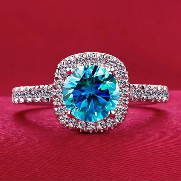 Explosive Ring, Female Eight Hearts And Eight Arrows Simulation Diamond Princess Square Bag Opening Sugar Cube Ring_voghion.com