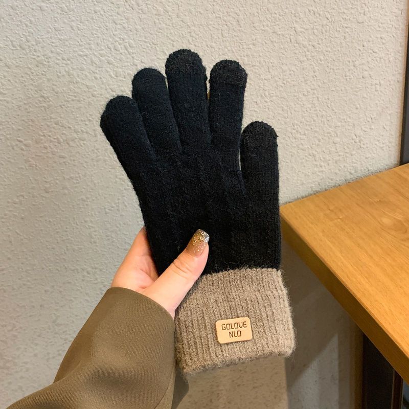Cashmere Gloves, Autumn And Winter, Thickened, Cold-proof, Touch Screen, Knitted, Cashmere, Warm-keeping, Unisex Wool_voghion.com