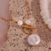 Collane con ciondolo Elegante Semplice Versatile Perla d'acqua dolce Chiusura OT Catena con graffetta Collana per donna Acciaio inossidabile_voghion.com