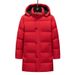 Men's Clothing Winter Long Hooded Puffer Jacket With Graphene Lining, Loose Fit, Plus Size, Warm Quilted Coat For Casual Wear, Black/Army Green/Red_voghion.com