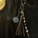 Elegant Beaded Tassel Keychain - Vintage Boho Handmade Bag Charm Accessory With Wooden Beads_voghion.com