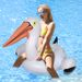 Aufblasbarer Pelikan – Riesige schwimmende Liege in Schwanenform für Erwachsene, Spaß am Pool und Strand_voghion.com