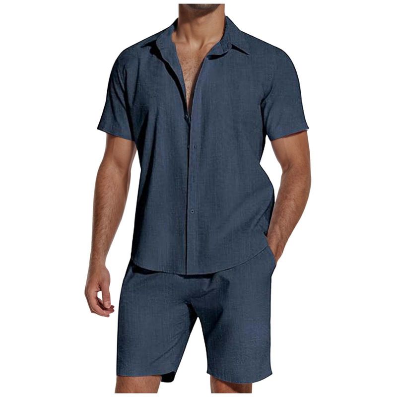 Camicia da uomo a maniche corte con colletto rovesciato, nuova moda primavera/estate 2025_voghion.com