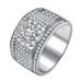 Personalized Cluster Micro Zircon Large Luxurious Full Arm Paved Wealthy Men's Diamond Ring_voghion.com