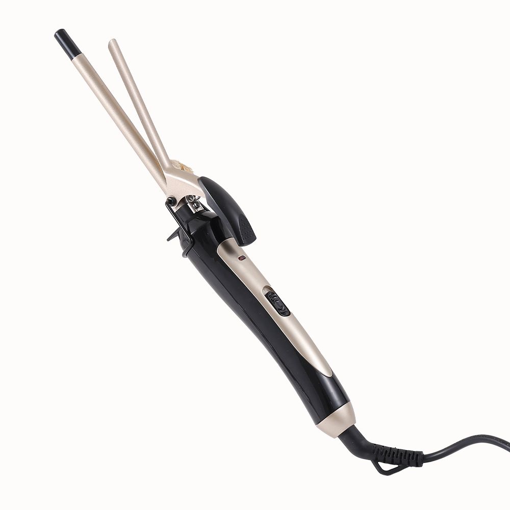 Lockenstab, 9 mm, kleiner Lockenstab, elektrische Dauerwelle, zum Locken von gewellten Haaren, mit Befestigungsclip_voghion.com