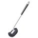 Wall-Mounted Long Handle Toilet Brush – Splash-Proof, 360° Deep Cleaning, Easy Installation (Grey, Plastic Material)_voghion.com