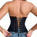 Top bustier con corsetto in rete trasparente – Lingerie push-up che stringe la vita (nero, S-XL, modellante elegante e sexy)_voghion.com