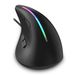 RGB Vertical Ergonomic Gaming Mouse - 12800DPI, 9 Programmable Buttons, 4-Way Scroll Wheel, Braided Cable For PC/Laptop (Black)_voghion.com