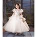 Girl's Princess Dress For Special Occasions - Elegant Long Sleeve Gown For Flower Girls & Piano Recitals_voghion.com