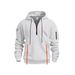 Men's Zip-Up Hooded Sweatshirt – Slim-Fit Sporty Pullover With Functional Pockets For Casual & Active Wear_voghion.com