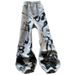 Damenbekleidung graue Jogginghose mit Waschdruck für Damen im Frühjahr und Herbst im neuen Stil Leggings Sporthose Retro Graffiti lockere Haremshose Freizeithose_voghion.com