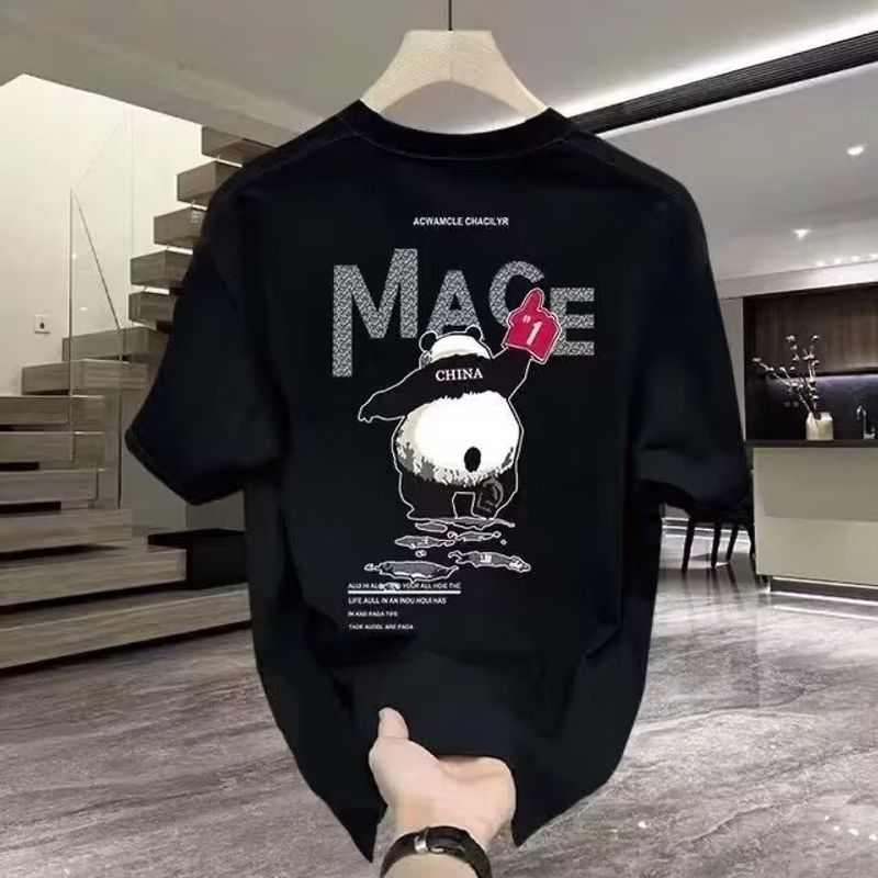 Maglietta a maniche corte di alta qualità da uomo 2024 Nuovo marchio alla moda girocollo casual ampio stampato tutto abbinato Barker da uomo_voghion.com