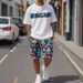 T-shirt e pantaloni a maniche corte alla moda di alta qualità transfrontaliera del 2025, vestibilità ampia, stampa digitale 3D personalizzabile da uomo_voghion.com