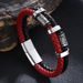 New Hip-Hop Rock Stainless Steel Men's Laser Engraved Magnetic Clasp Bracelet_voghion.com