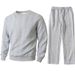 Jacquard Knit Sweatshirt & Jogger Set – Winter-Ready Casual Outfit With Breathable Comfort (Matching Loungewear For Men)_voghion.com