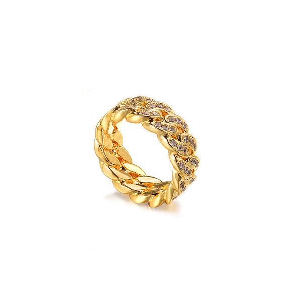 Anello a catena cubana con intarsi in zircone di Wang Jiaer, anelli alla moda da uomo e da donna, anello per la coda, indice medio hip-hop,_voghion.com