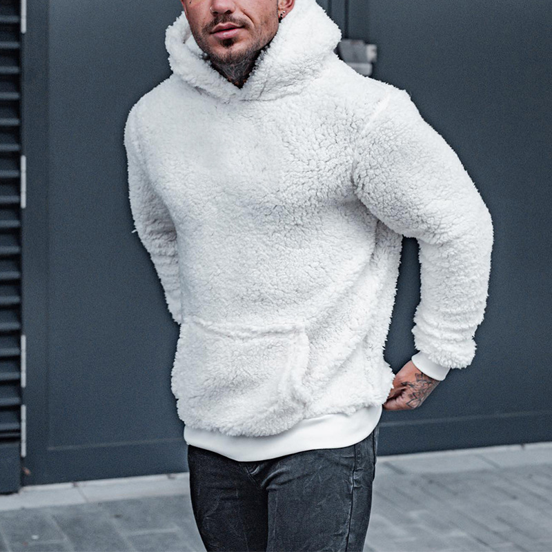 Ropa para hombre 2024 Nueva sudadera de color liso para hombre Chaqueta de felpa para hombre Suministro_voghion.com