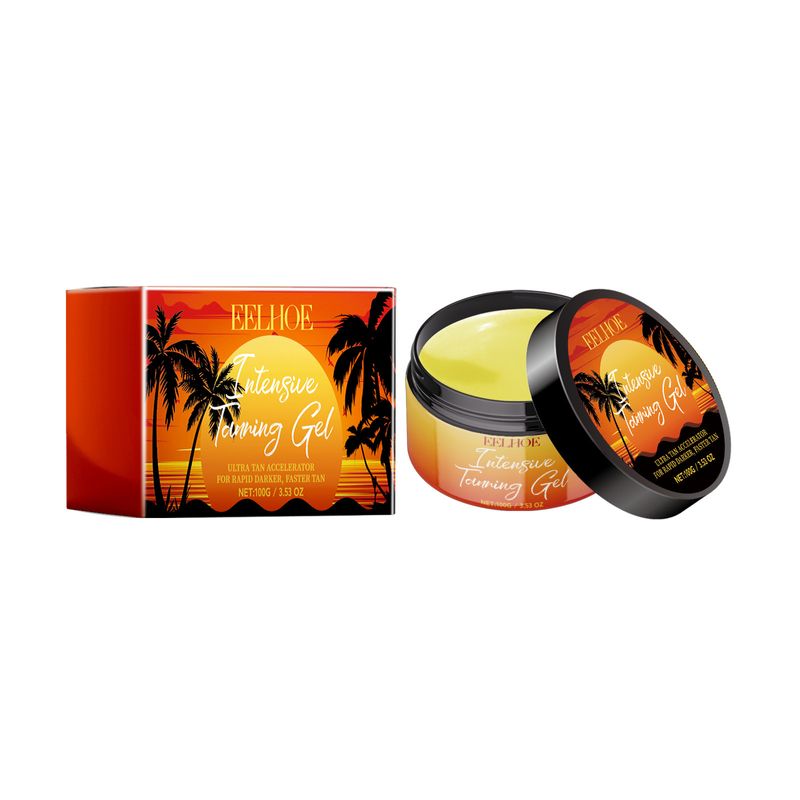 Gel de tratamiento ennegrecedor EELHOE: bronceado en la playa en verano, color bronce, refrescante e hidratante._voghion.com